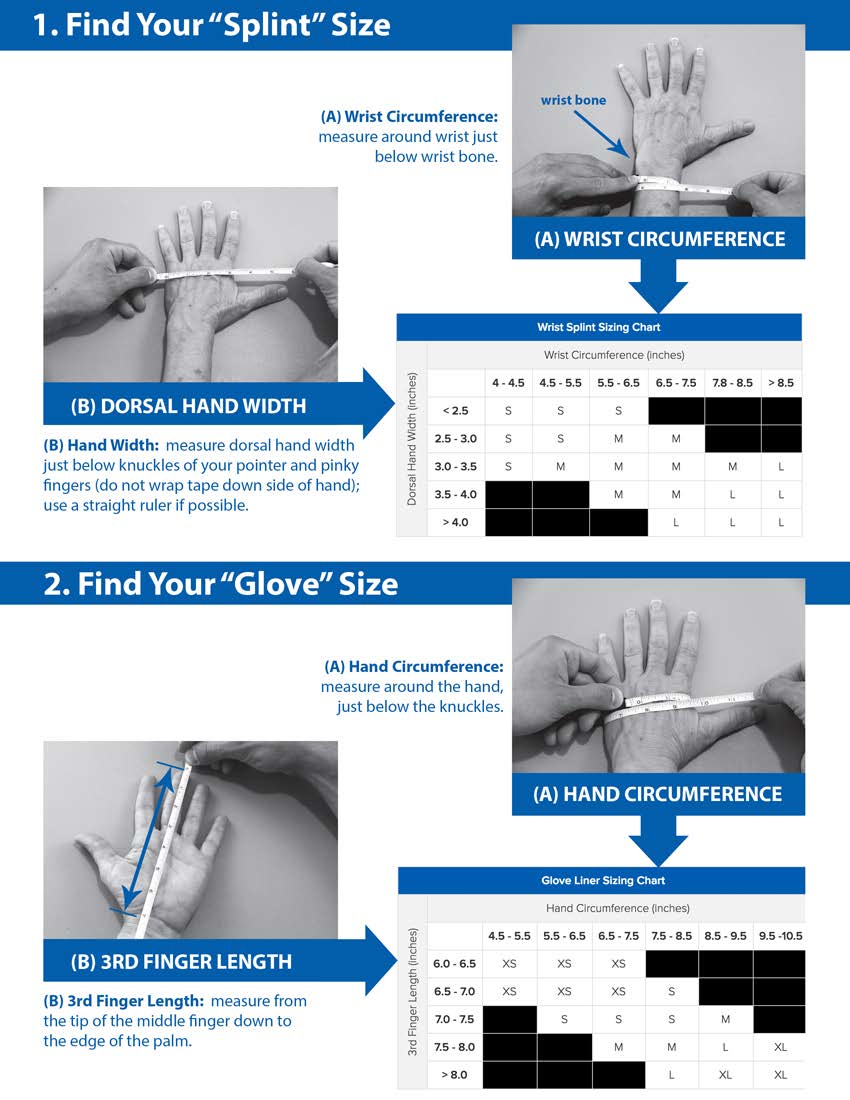 saebo-glove-size-chart